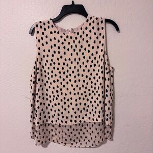 Kate Spade Pink and Black Polka Dot Blouse